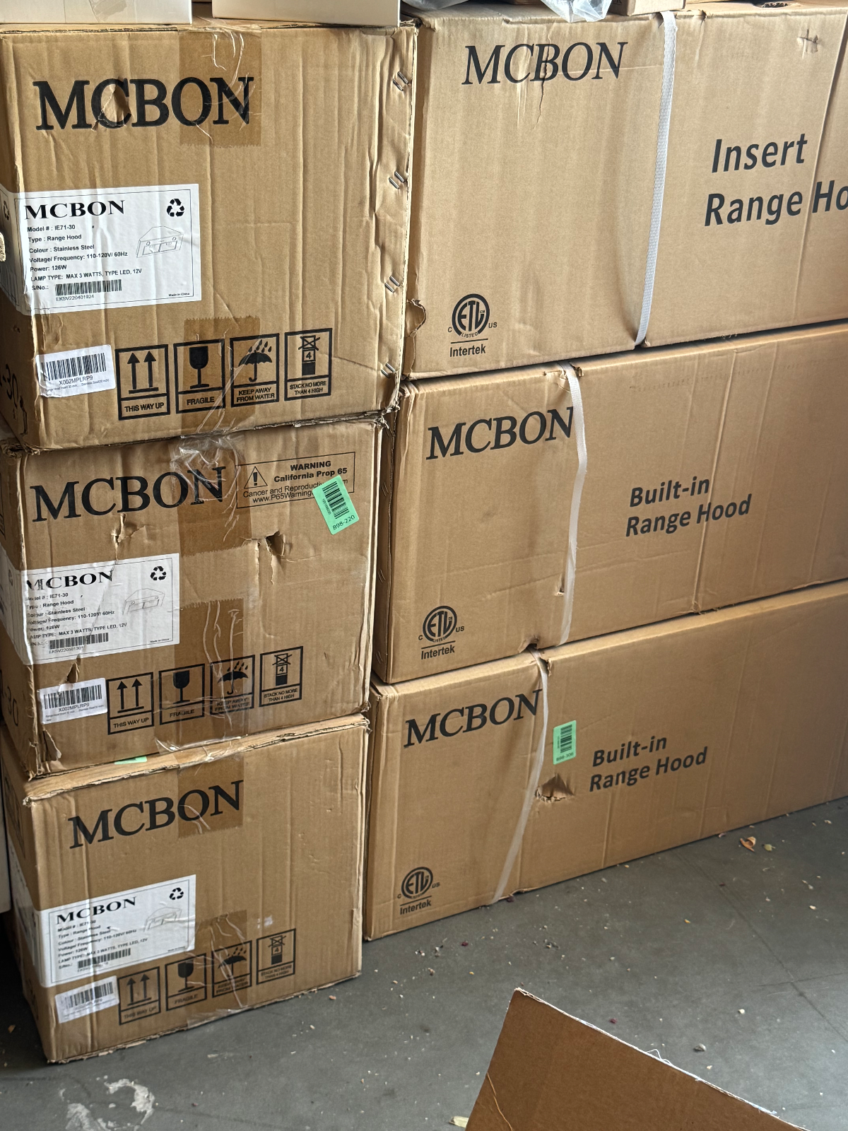 MCBON IE/1-36 Stainless Steel Range Hood